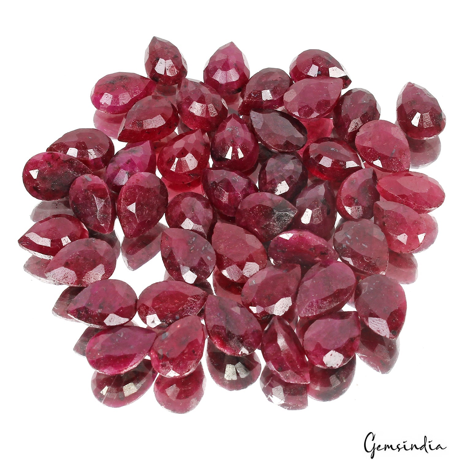 270.00 Cts. Natural Red Ruby Pear Cut Loose 12-13mm Gemstones Lot For jewelry