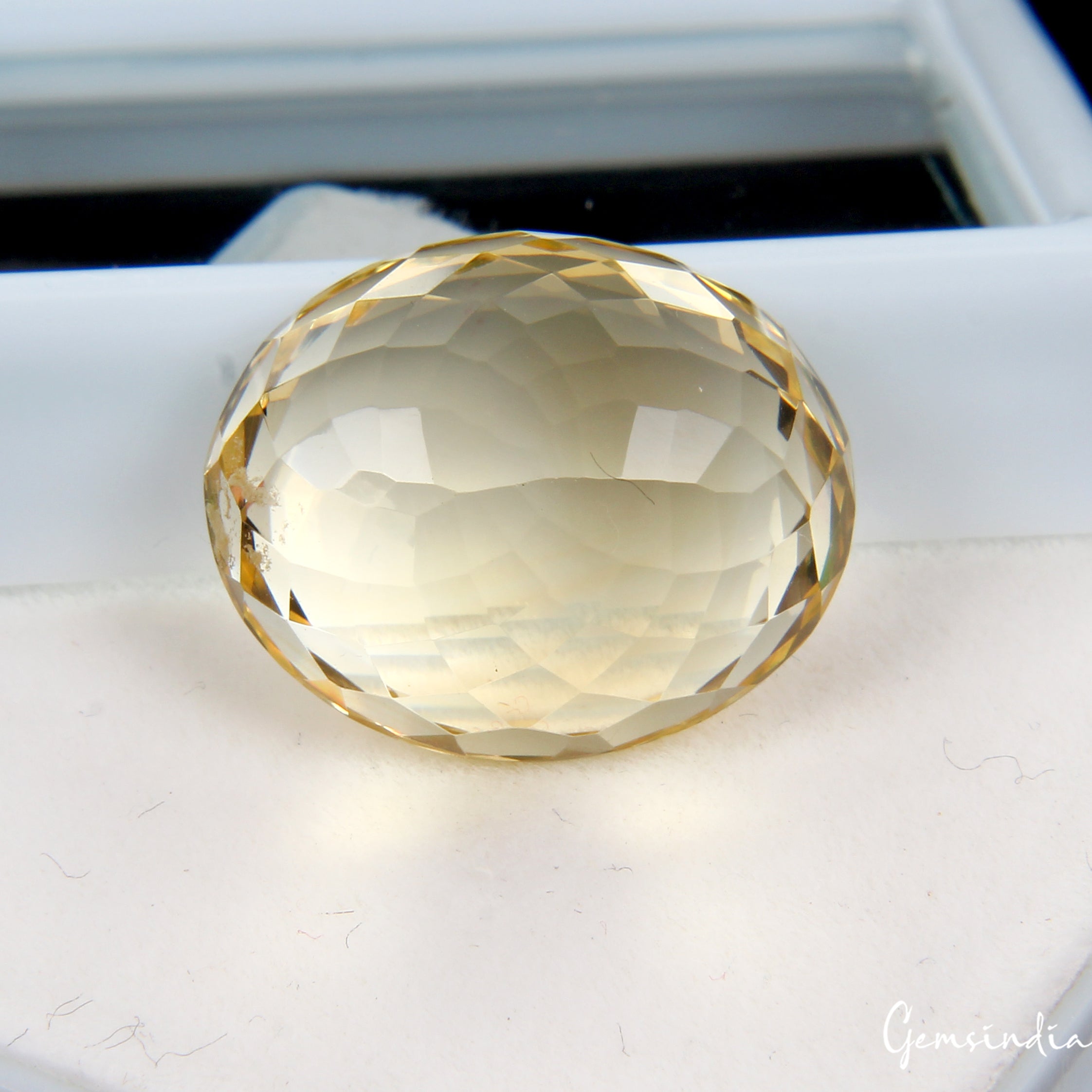 Certified 19.40 Cts Natural Untreated Brazilian Yellow Citrine Oval Cut Gemstone