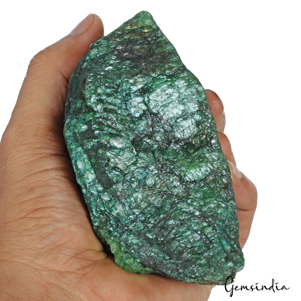 3180Ct Natural Brazilian Green Emerald Uncut Rough Earth mined Raw Huge Gemstone