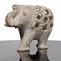 1000 Cts Soapstone Trunk Up Elephant Statue Animal~ Baby inside Tummy Sculpture