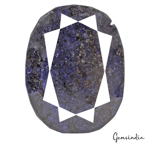 African Blue Sapphire Loose Gemstone, Oval Cut Gemstone, Color Enhanced — 79x60x38mm, 2100 Ct, Africa