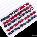 Certified 50 Pcs Natural Ruby Sapphire 8mmx6mm Each Cushion Cut Loose Gemstones