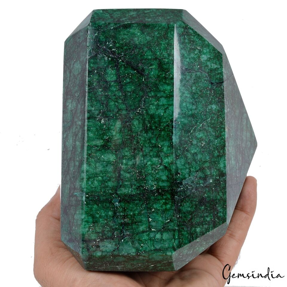 4.43 Kg Natural Brazilian Bottle Green Emerald Octagon Cut Museum Size Loose Gem