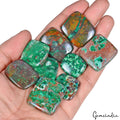 450 Cts/9 Pcs Natural Untreated Bi Color Chrysocolla Cushion Cab Loose Gems Lot