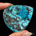 Turquoise Cabochon, Color Enhanced, Blue — 55 x 49 x 6 mm, 138.90 Ct