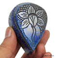 1020 Ct Natural Blue Lapis Lazuli Pear Carving Earth Mined Museum Size Loose Gem