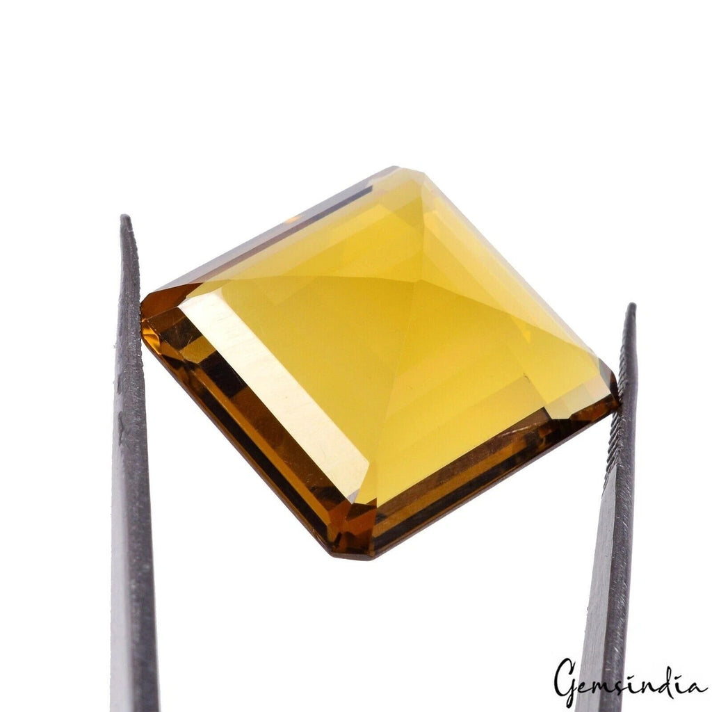 33 Cts Natural Unheated Brazilian Brown Citrine Octagon Cut Loose Gem For Ring
