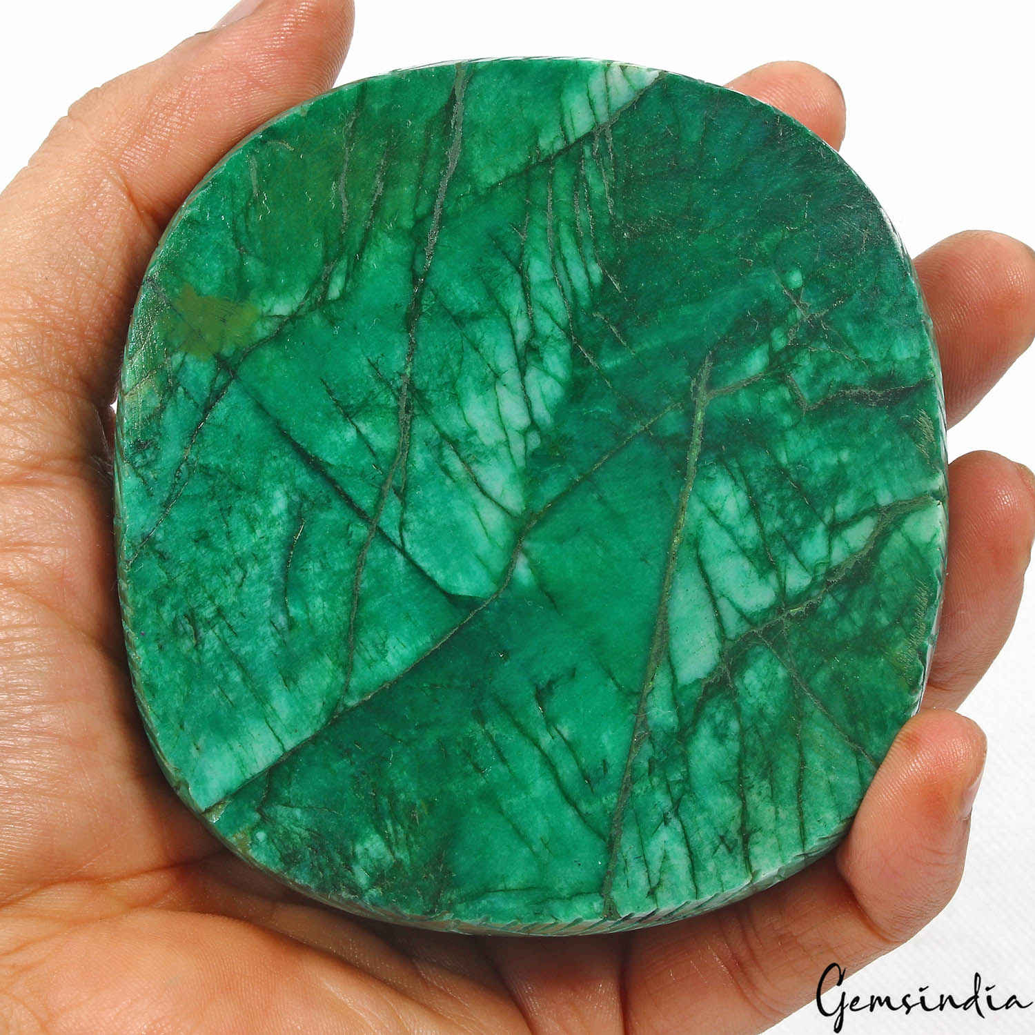 Certified 3350 Ct Natural Brazilian Green Emerald Oval Cut Carved Loose Huge Gem