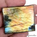 Labradorite Stone Natural Spectrolite Rectangular Cabochon Gemstone~138.40 Ct~