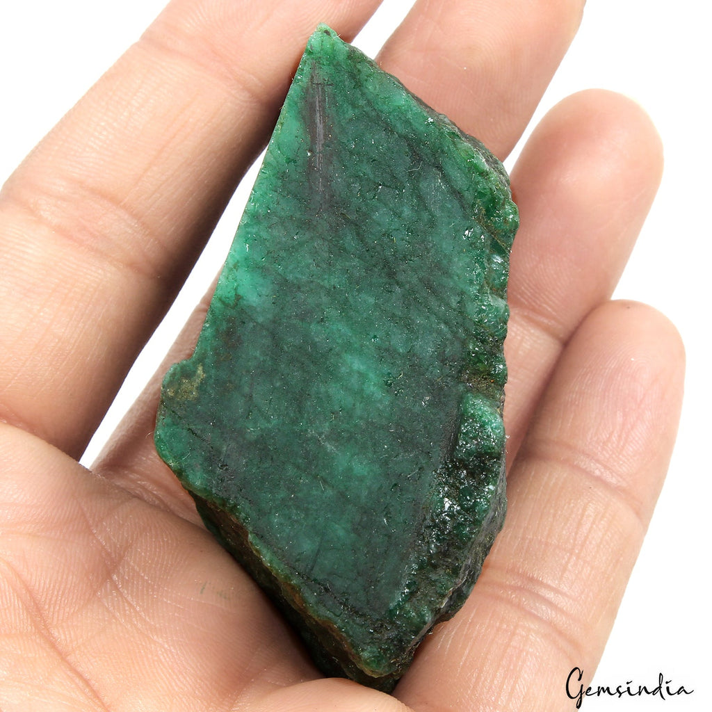 560 Ct Natural Green Brazilian Uncut Raw Rough Emerald Healing Crystal Loose Gem