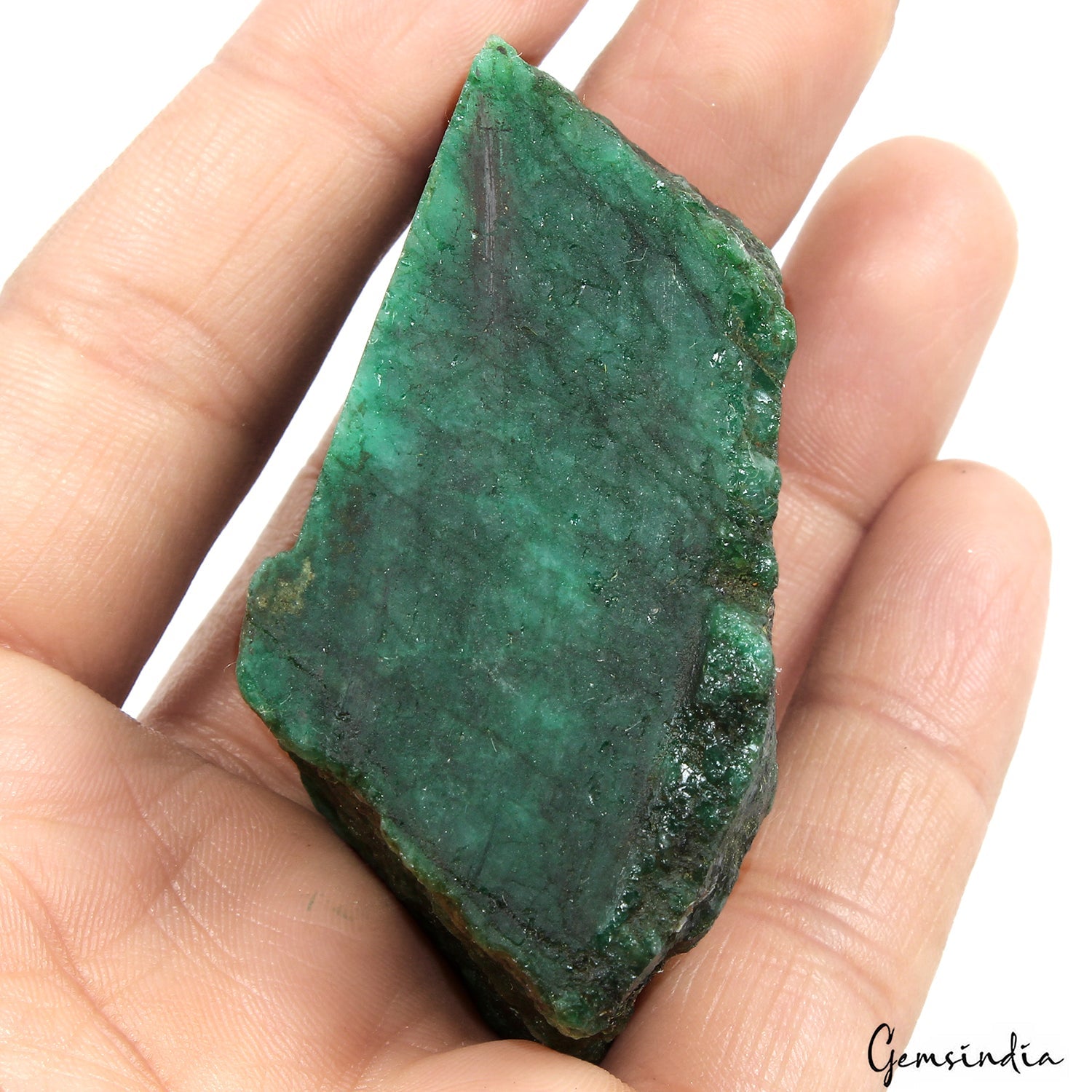560 Ct Natural Green Brazilian Uncut Raw Rough Emerald Healing Crystal Loose Gem