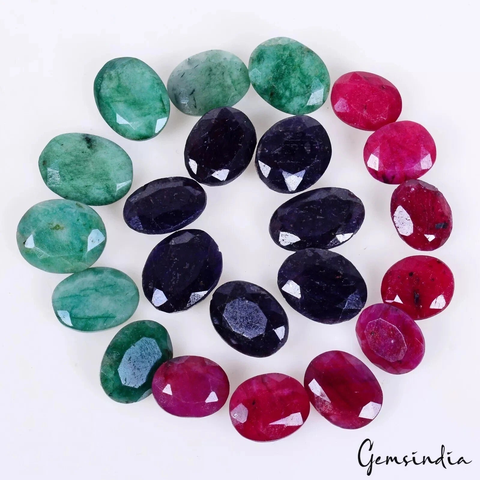 Ruby Lot, Loose Gemstone, Red — 22 Pieces, 09mm to 13mm, 108.70 Ct