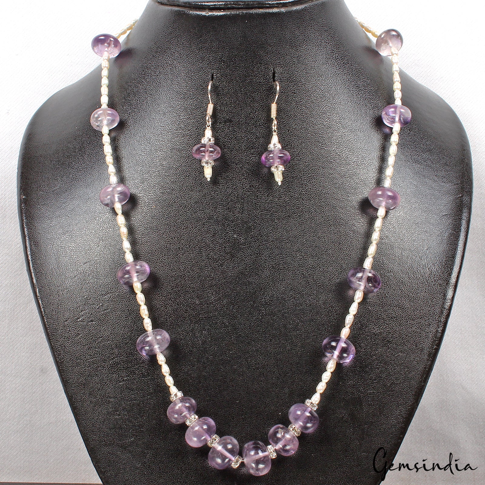Amethyst Necklace, Purple — 5mm to 13mm, Madagascar