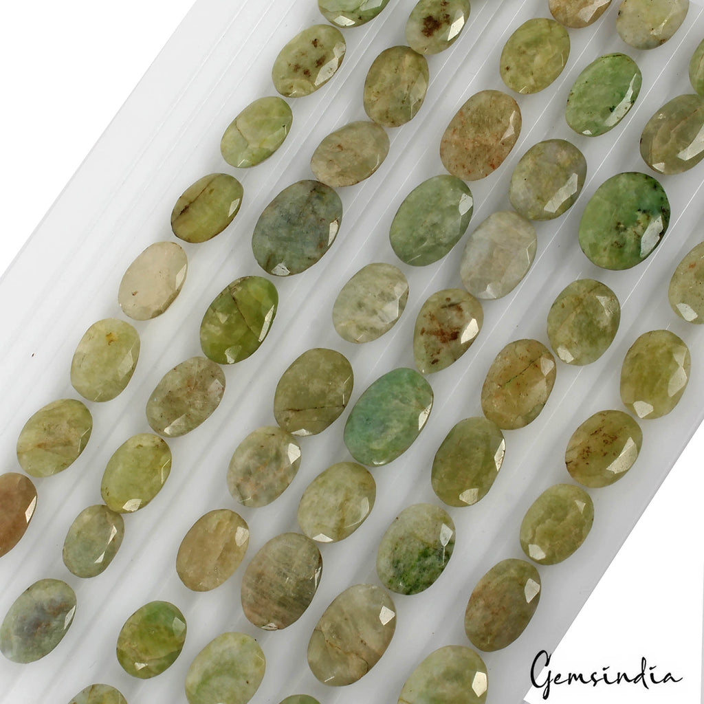 510 Ct Natural Green Brazilian Emerald Oval Cut Faceted Loose Gemstone Lot 59 Pc