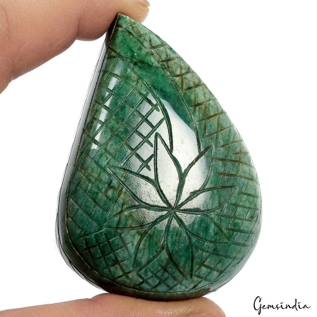 720 Ct Natural Zambian Emerald Carving Earth Mined Museum Size Loose Gemstones