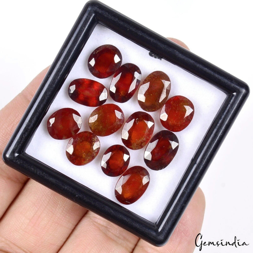 Natural 45.20 Ct Oval Cut Gomed/Garnet High Quality Hessonite Loose Gemstone Lot