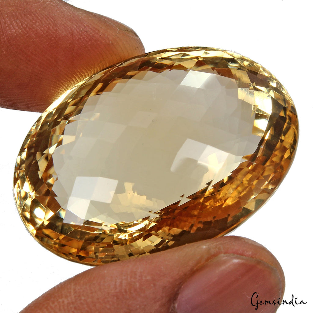 VVS 145.40 Cts Natural Golden Citrine Certified Huge Pendant Size Loose Gemstone