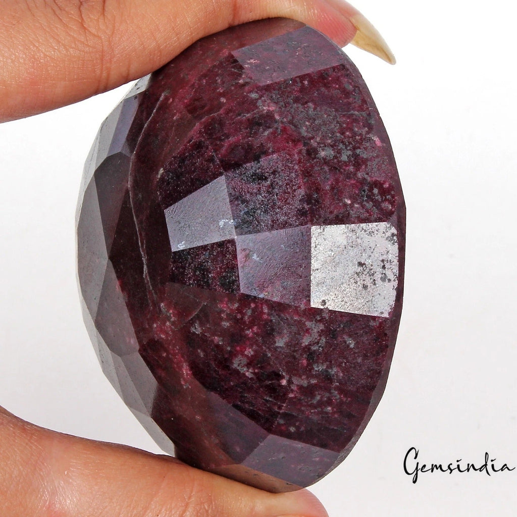 Natural Untreated Red Ruby 1830 Ct. Very Large Round Cut Faceted Loose Gemstone