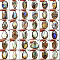 Labradorite Lot, Cabochon, Oval & Pear Cbochon, Untreated — 36 Pieces, 29mm to 43mm, 1920 Ct