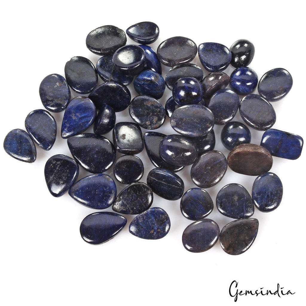 450 Cts/47 Pcs Natural African Blue Sapphire Mix Cab Loose Gems Lot For Jewelry
