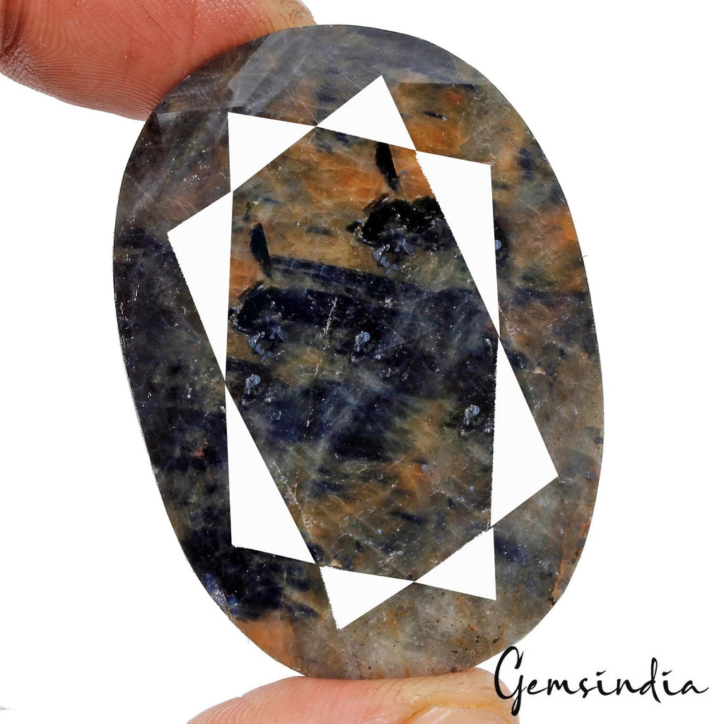 Certified 350 Cts Natural Untreated Brown Blue Sapphire Oval Faceted Loose Gems
