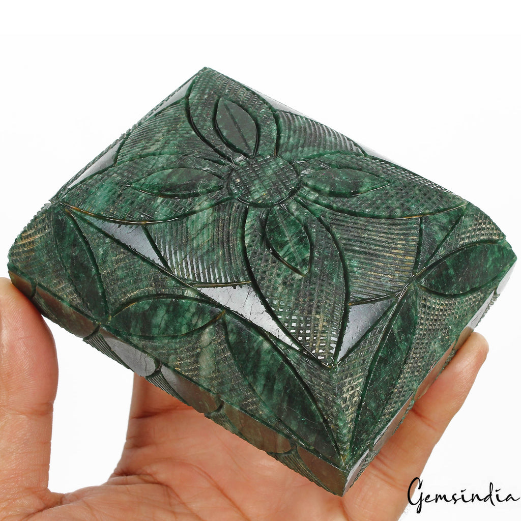 4550 Cts Natural Dark Green Emerald Baguette Cut both Side Carved Huge Loose Gem