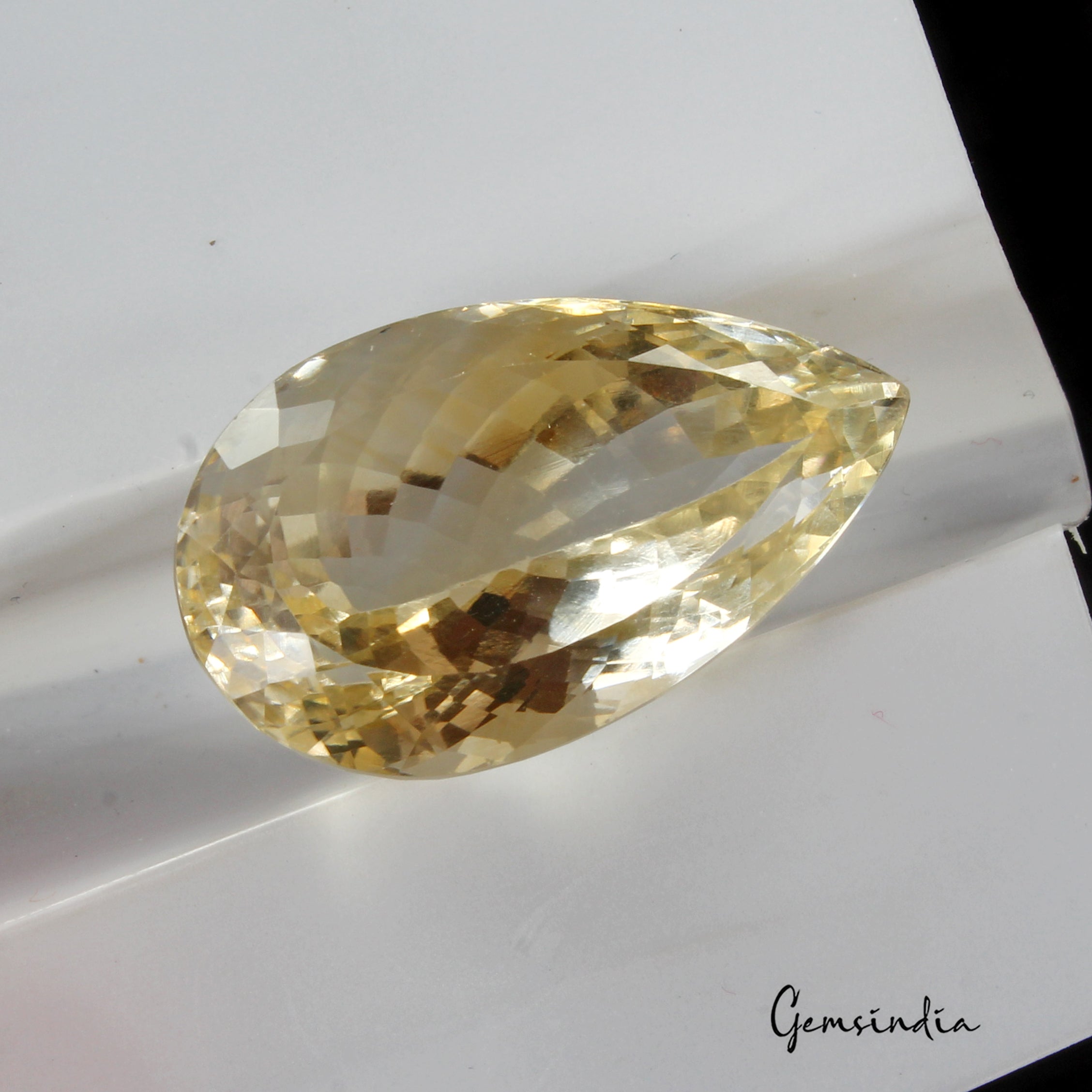 VVS 33.00 Ct Natural Citrine AAA Untreated Huge Faceted Pear Cut Loose Gemstone