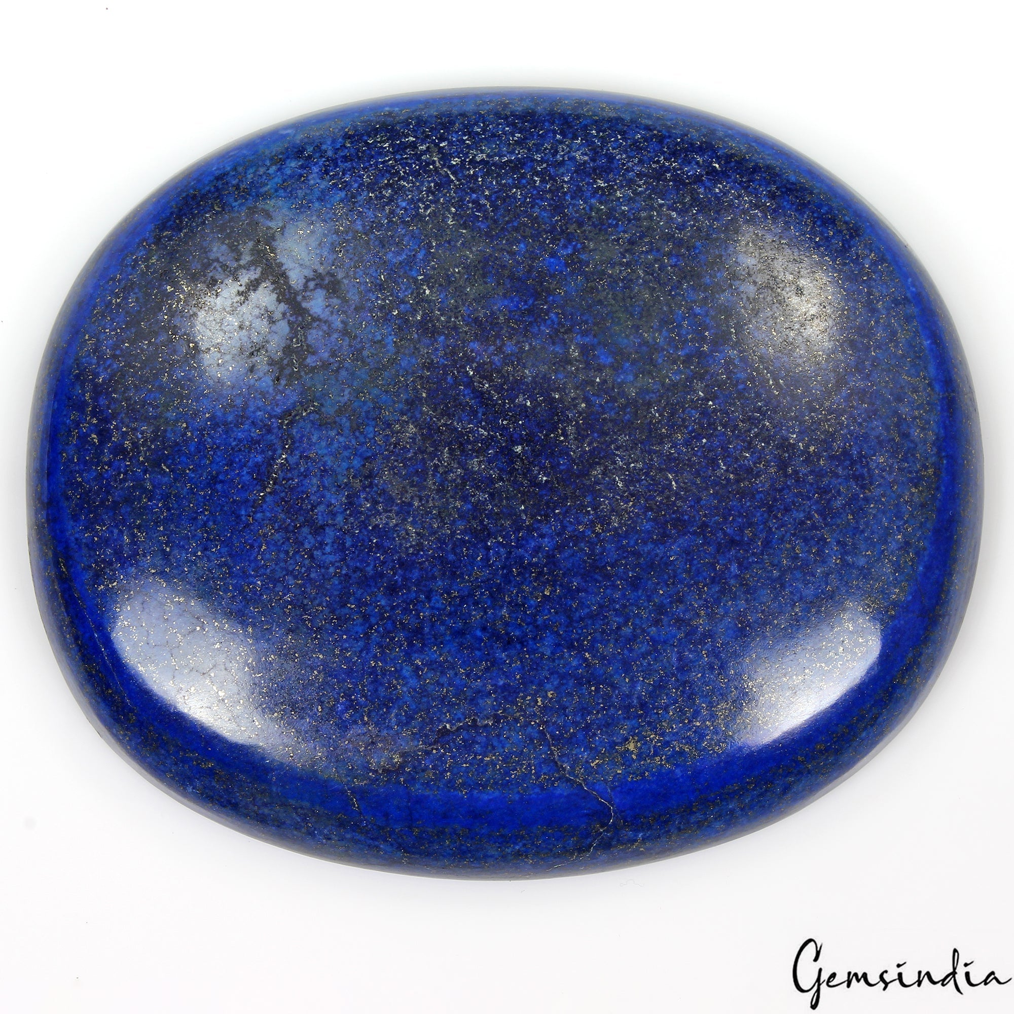 2275 Cts Natural Gold Pyrite Blue Lapis Lazuli Oval Cab Loose Certified Gemstone