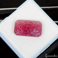 IGL&I Certified 22.90Ct Natural Red Ruby Cushion Carved Precious Gem For Jewelry