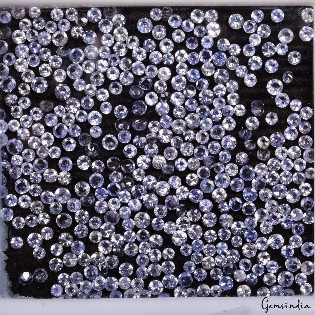 21 Cts/420 Pcs Natural Untreated Blue Tanzanite Round Cut Tiny Setting Size Gems