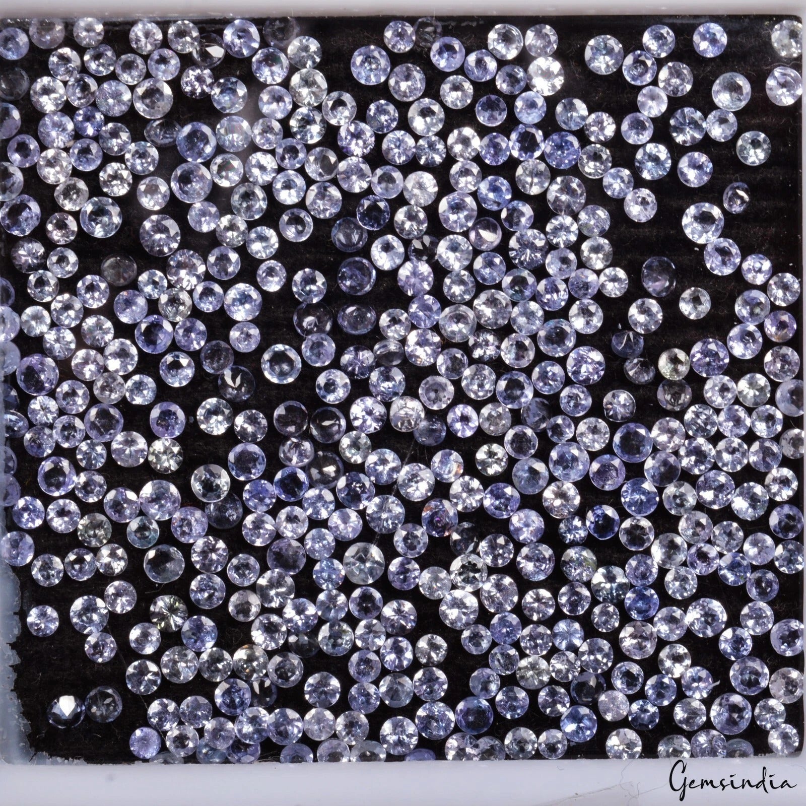 21 Cts/420 Pcs Natural Untreated Blue Tanzanite Round Cut Tiny Setting Size Gems