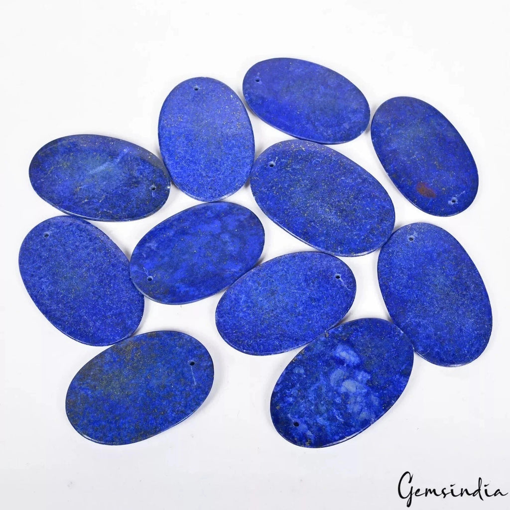 1000 Cts/11 Pcs Natural Blue Lapis Lazuli Oval Drill Briolette Gems For Jewelry