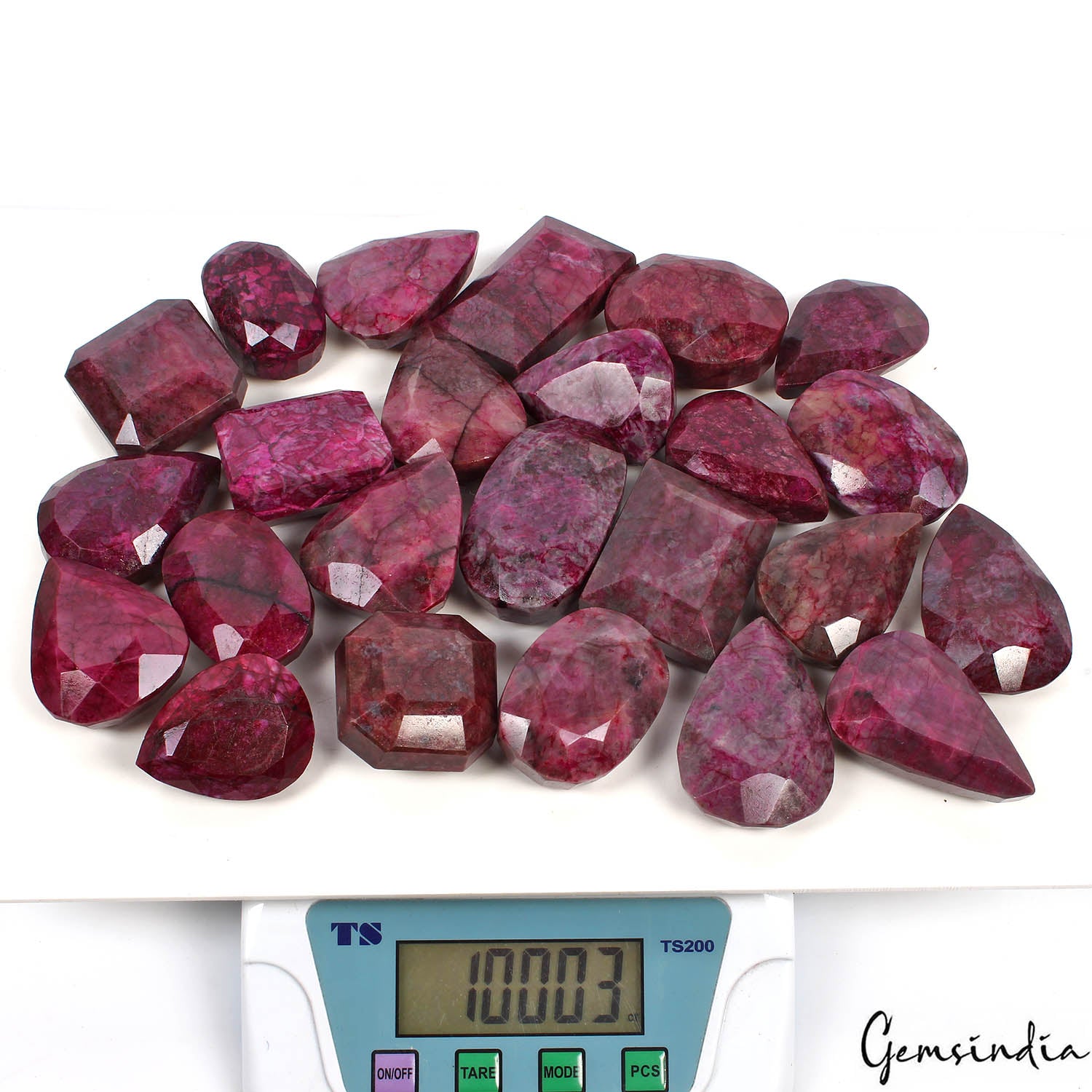 2 Kilo/24 Pcs Natural African Pink Red Ruby Mixed Cut Loose Gems Wholesale Lot
