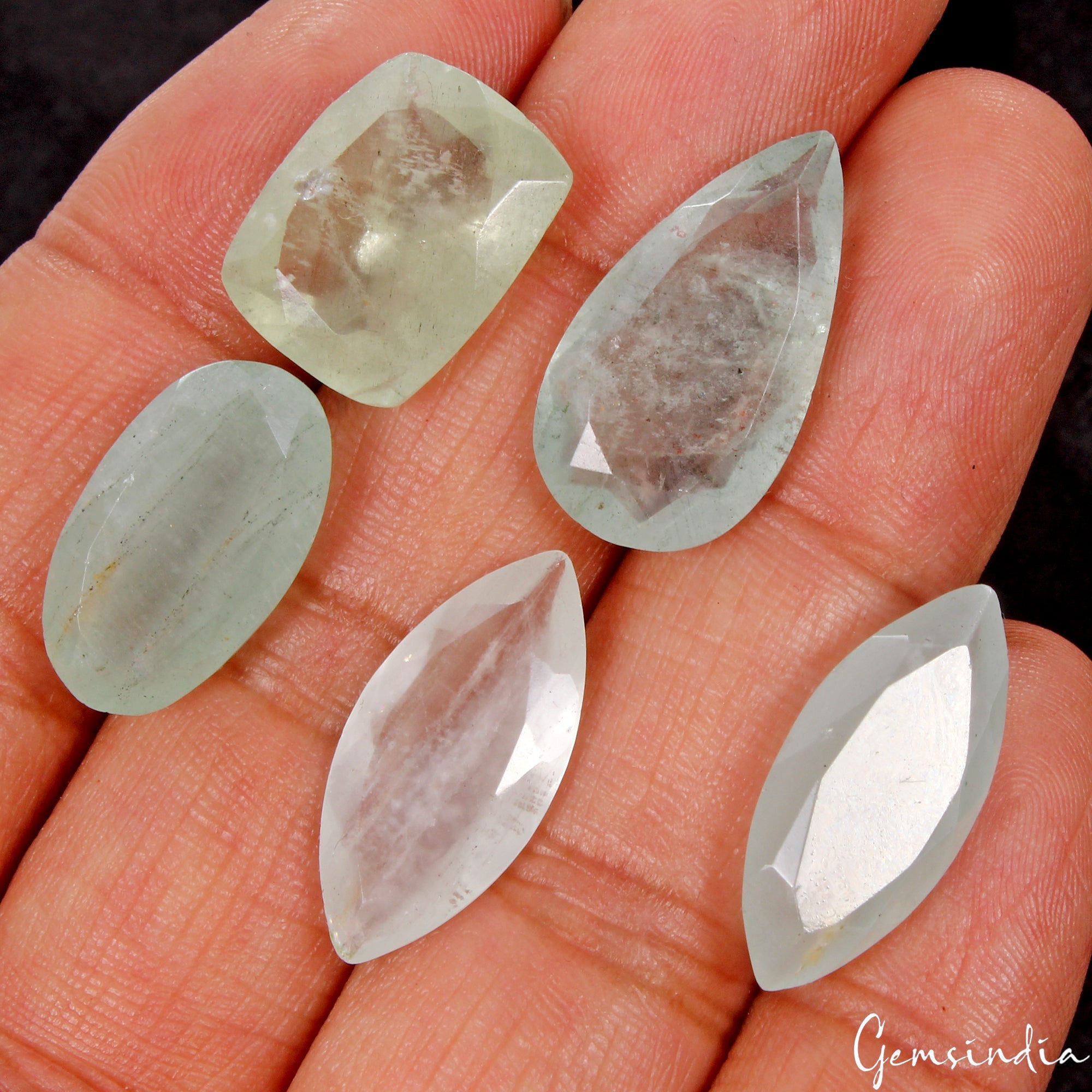 56.50 Ct Natural Aquamarine Mixed Cut 17-23mm Lot~ 5 Pcs Faceted Loose Gemstones