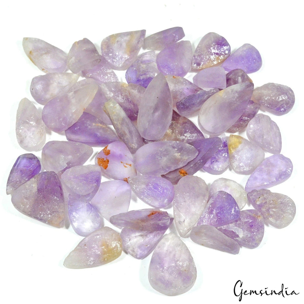 1000 Cts/49 Pcs Natural Untreated Purple Amethyst Druzy Loose Wholesale Gems Lot