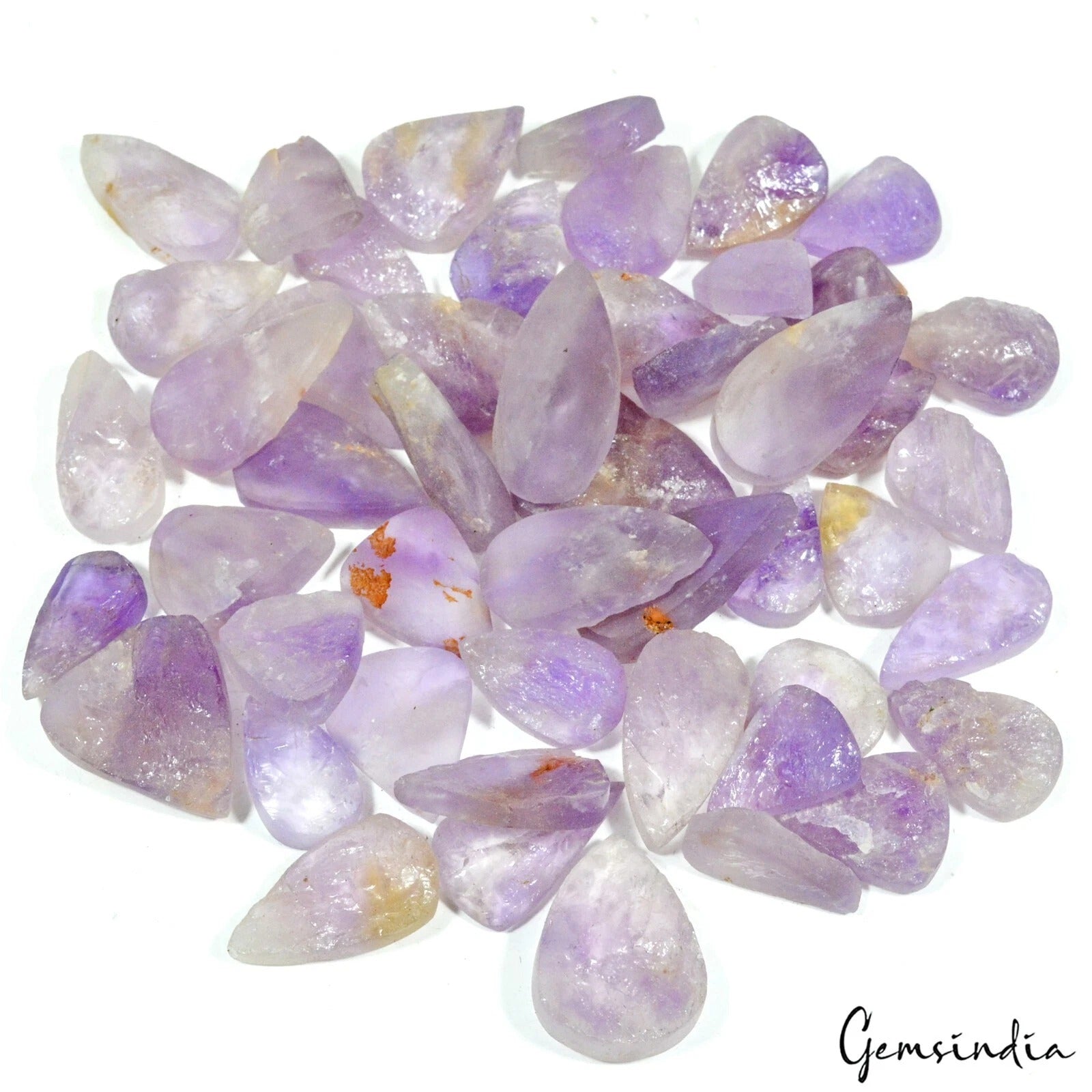 1000 Cts/49 Pcs Natural Untreated Purple Amethyst Druzy Loose Wholesale Gems Lot