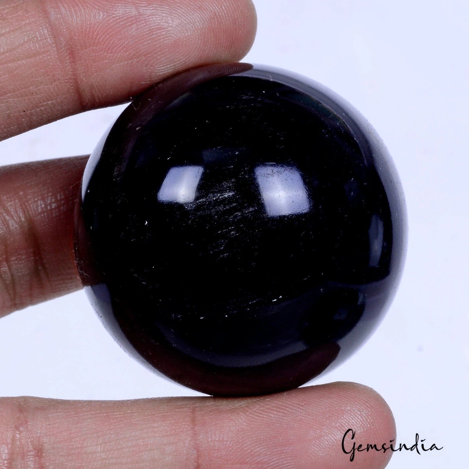 Obsidian Sphere, Untreated, Black — 45mm, 600 Ct, Madagascar