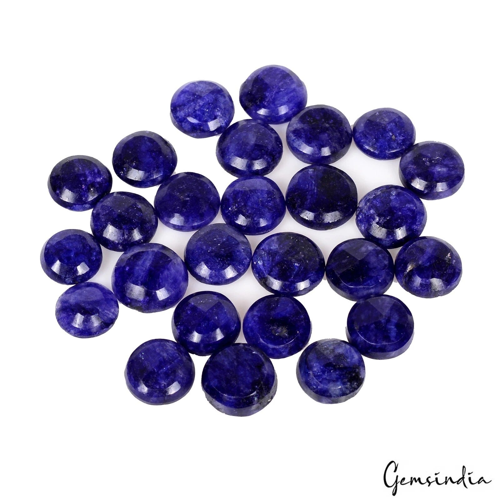 160.00 Ct Natural Blue Beryl Round Faceted Loose Gemstone Lot 26 Pc For Jewelry