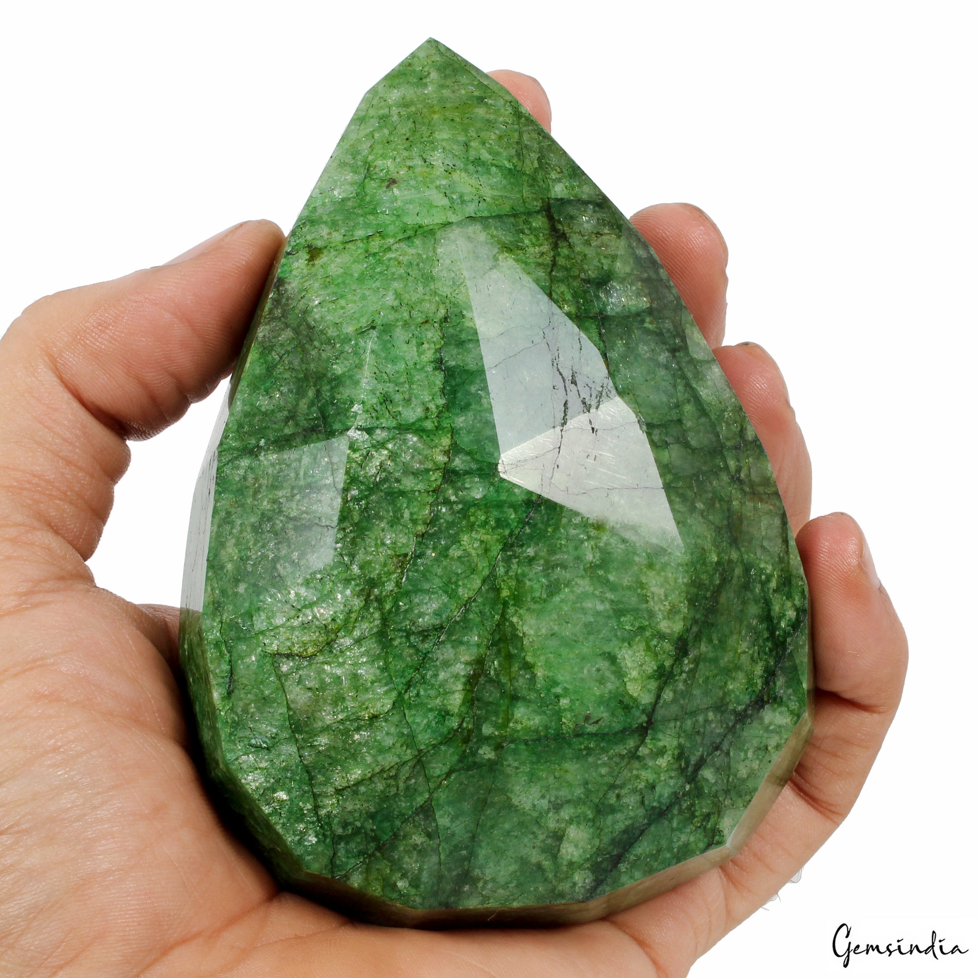 260 Ct Natural Green Brazilian Emerald Pear Faceted Earth Mined Museum Size Gems