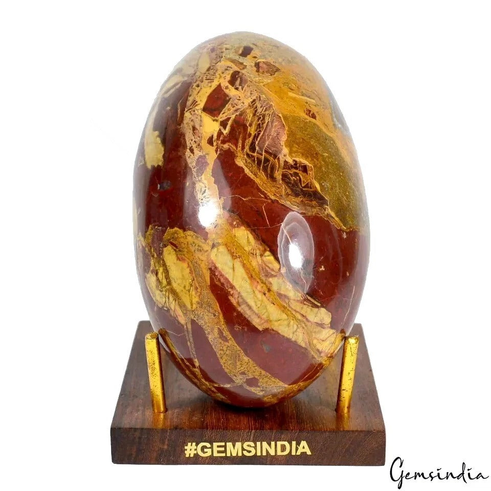 Red Jasper Sphere, Untreated — 119 x 66 mm, 4500 Ct, Madagascar