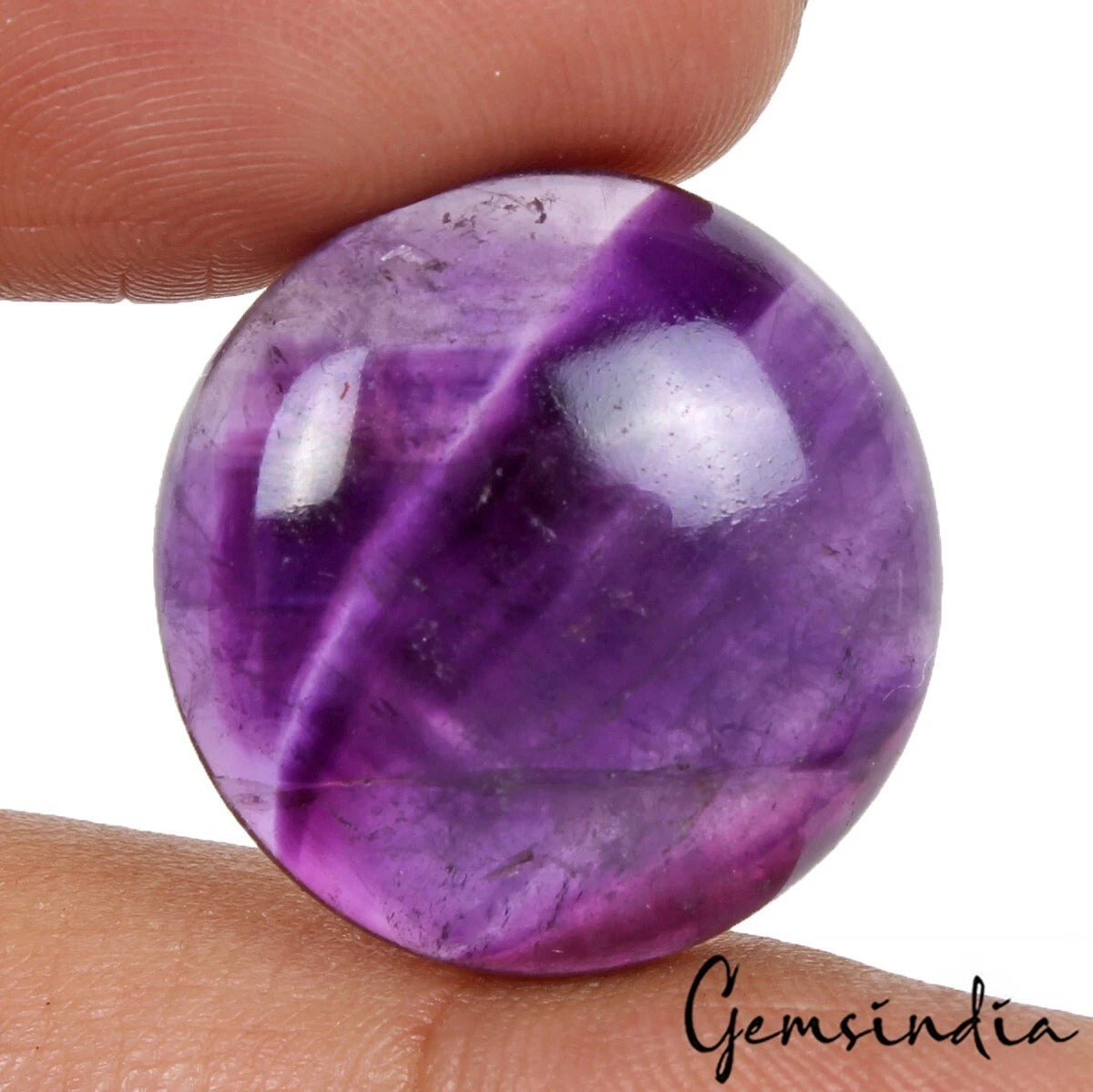 Amethyst Cabochon, Untreated, Purple — 22x22x12 mm, 35.70 Ct, Madagascar