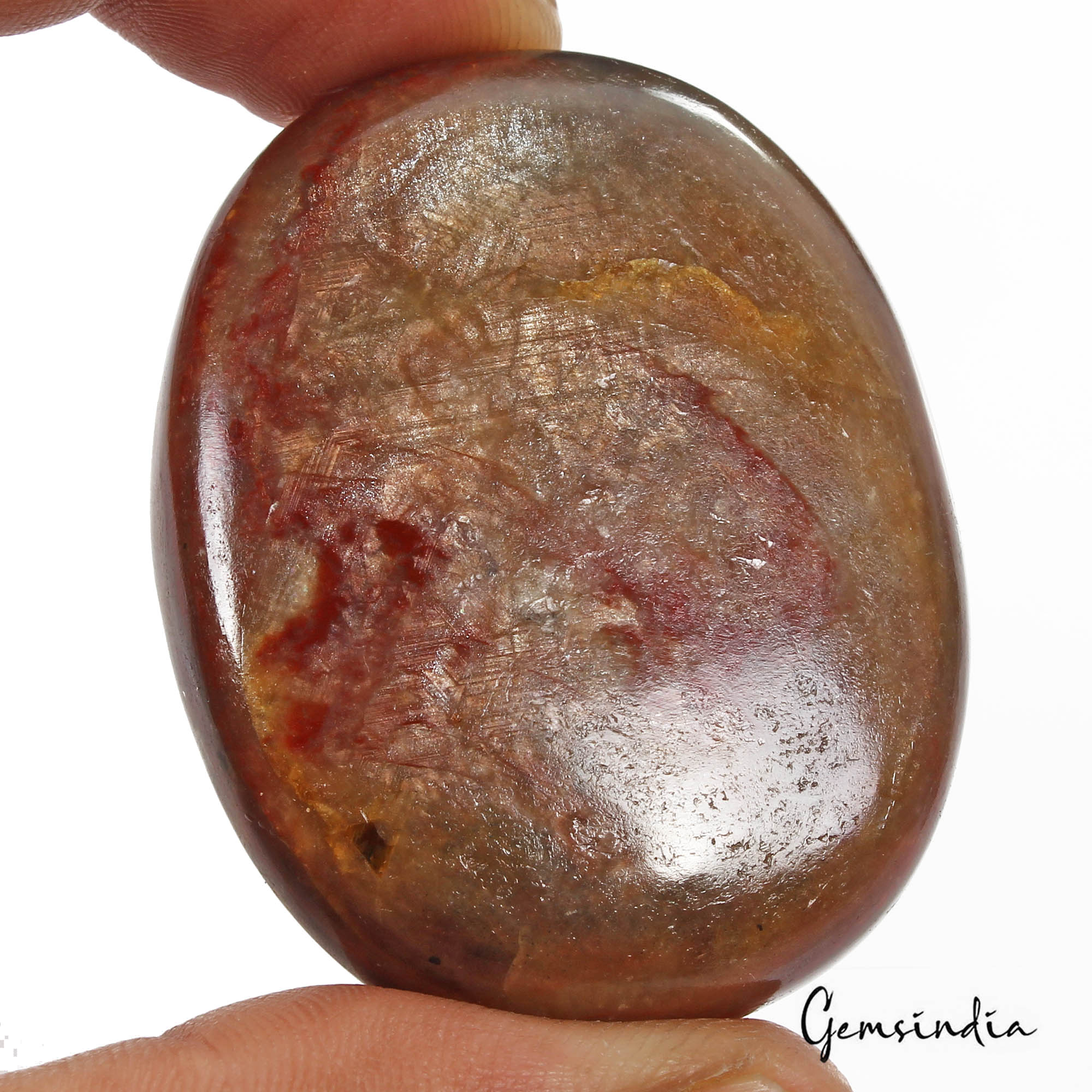 Sapphire Cabochon, Untreated, Brown — 51x41x11mm, 300 Ct, Madagascar