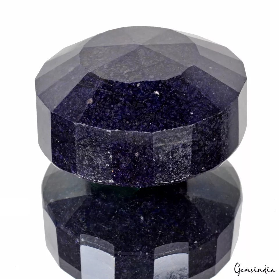 1800Ct Natural Dark Blue Sapphire Round Cut Huge Earth Mined Madagascar Gemstone