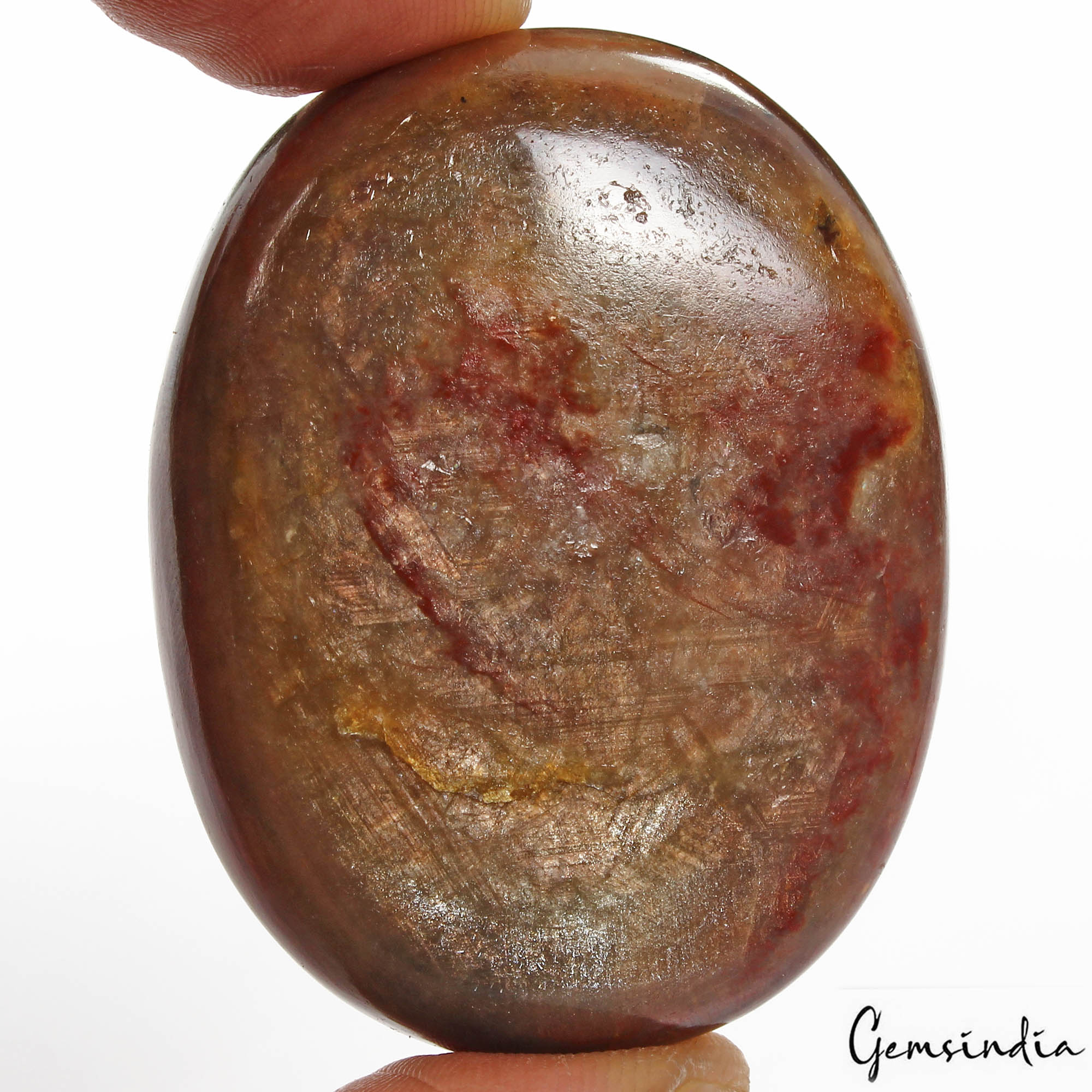 Certified 300 Cts Natural Untreated Brown Red Sapphire Oval Cab Loose Huge Gem