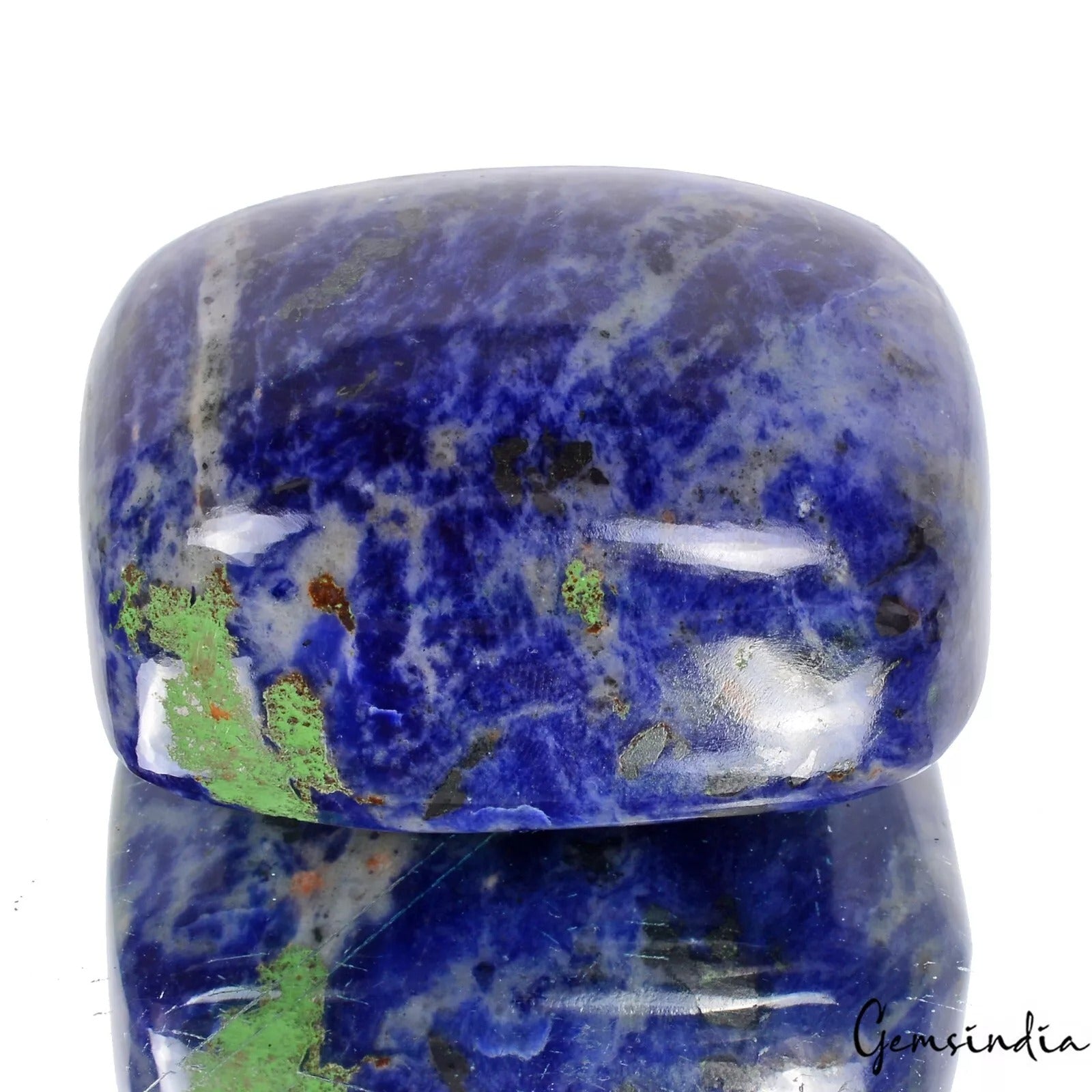 1550 Cts Natural Untreated Blue Sodalite Artistic Pattern Huge Cushion Cab Gem