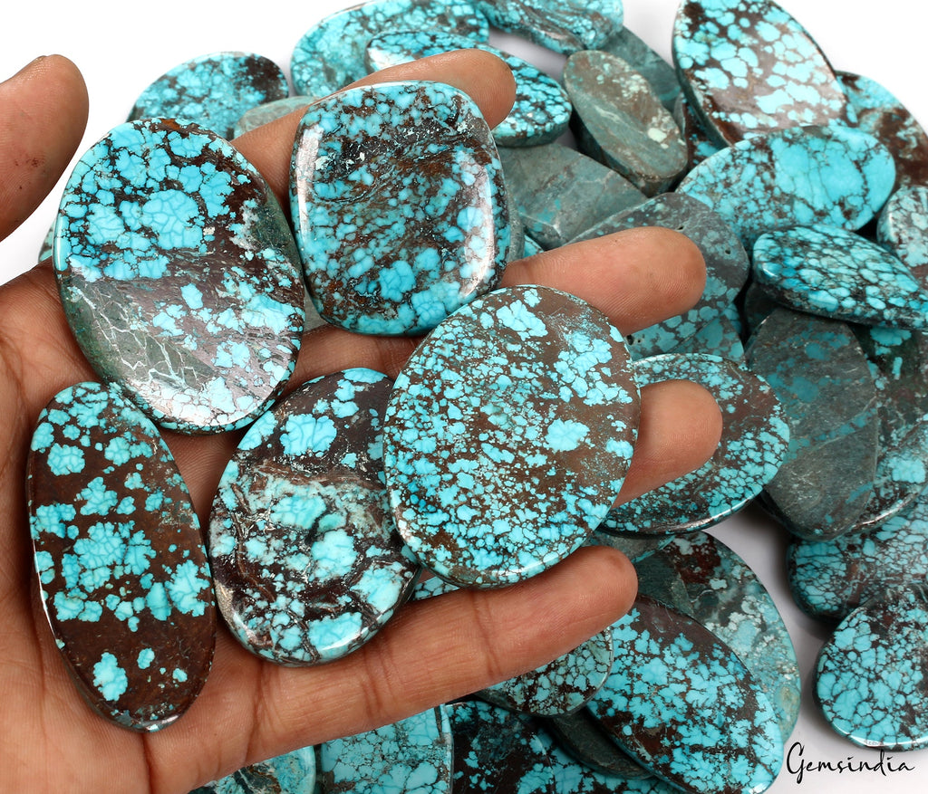 1 Kilo Lot Spiderweb Turquoise Blue Green Mix Shape Loose Gemstone A+ 31mm-60mm