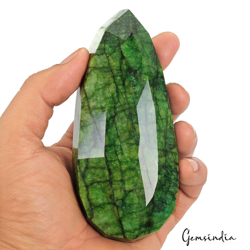 1900 Ct Natural Parrot Green Emerald Earth Mined Museum Size Loose Pear Cut Gems
