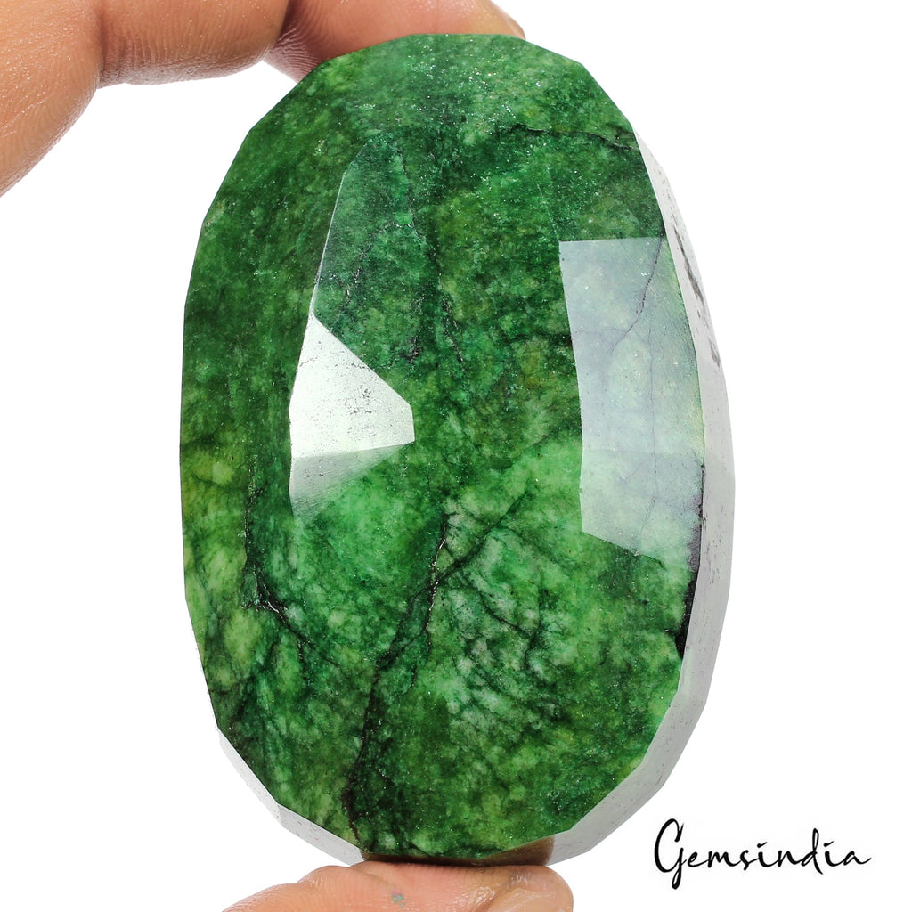 800 Cts Natural Green Emerald Oval Cut Huge Earth Mined Museum Size Gemstone