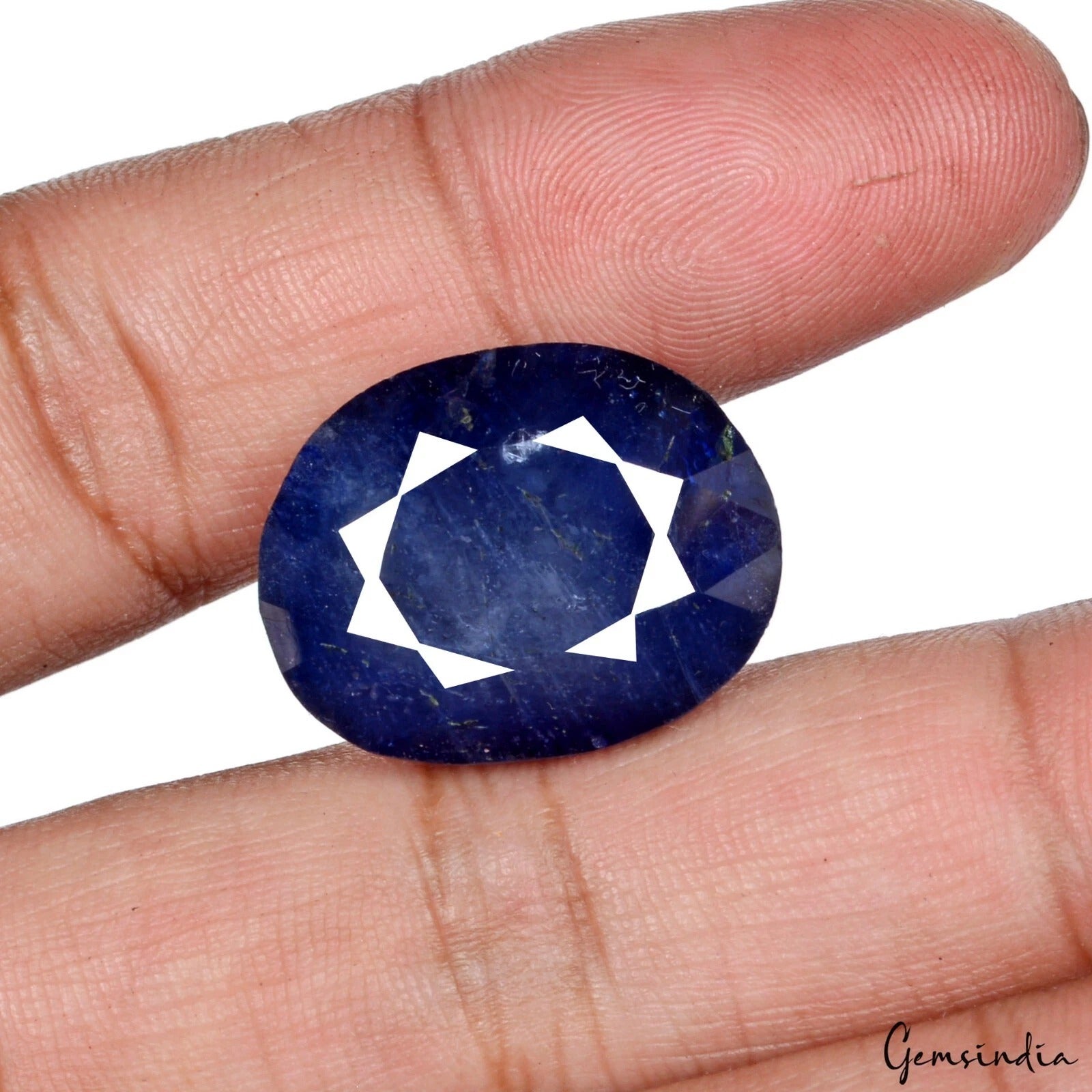 Certified 47.30 Cts Natural Blue Ceylon Sapphire Oval Faceted Cut Precious Gem