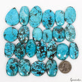 940 Ct Natural Spiderweb Blue Turquoise Mix Cabochon Loose Gemstone Lot 23  Pcs
